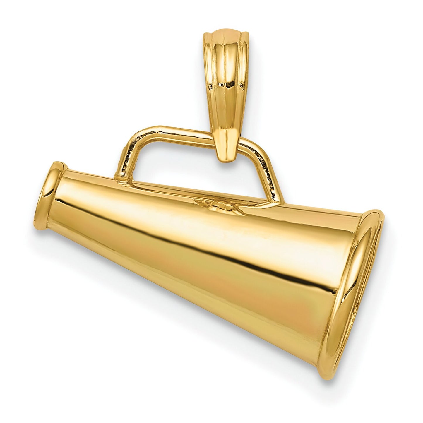 14K Gold 3D Megaphone Charm