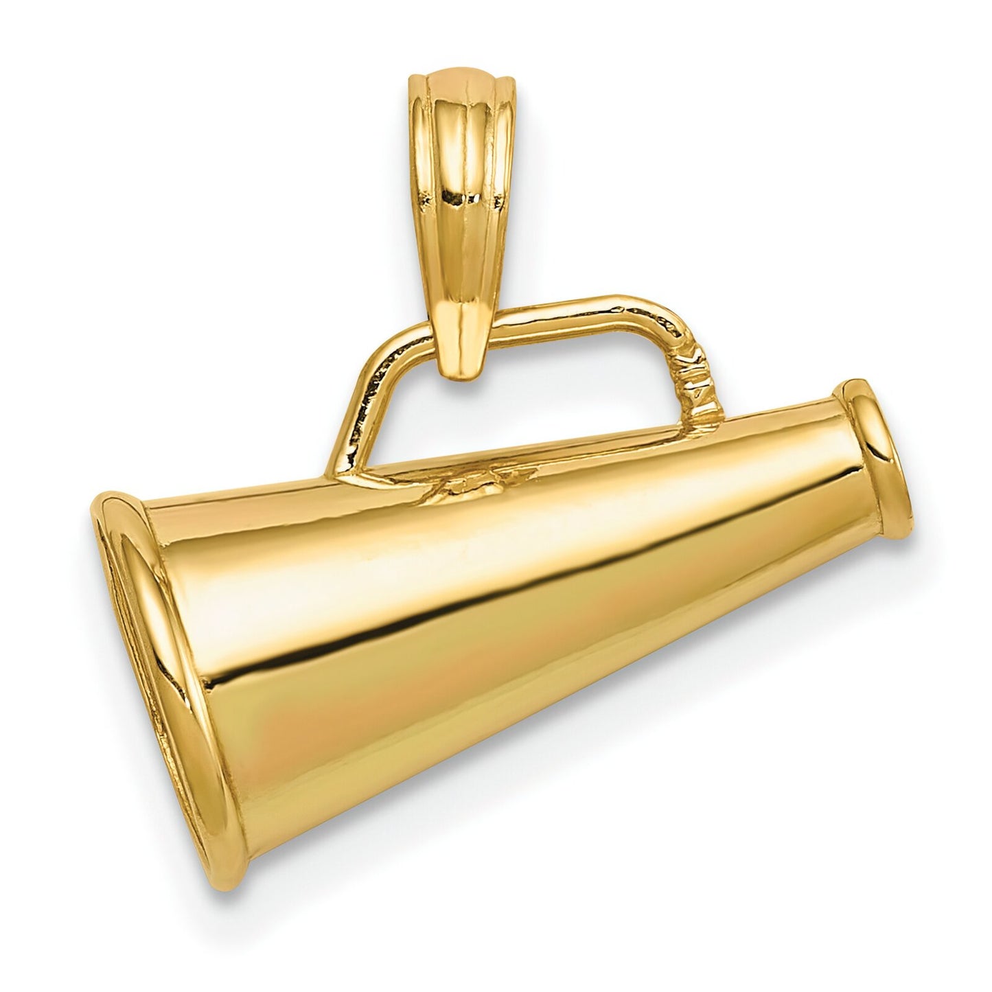 14K Gold 3D Megaphone Charm