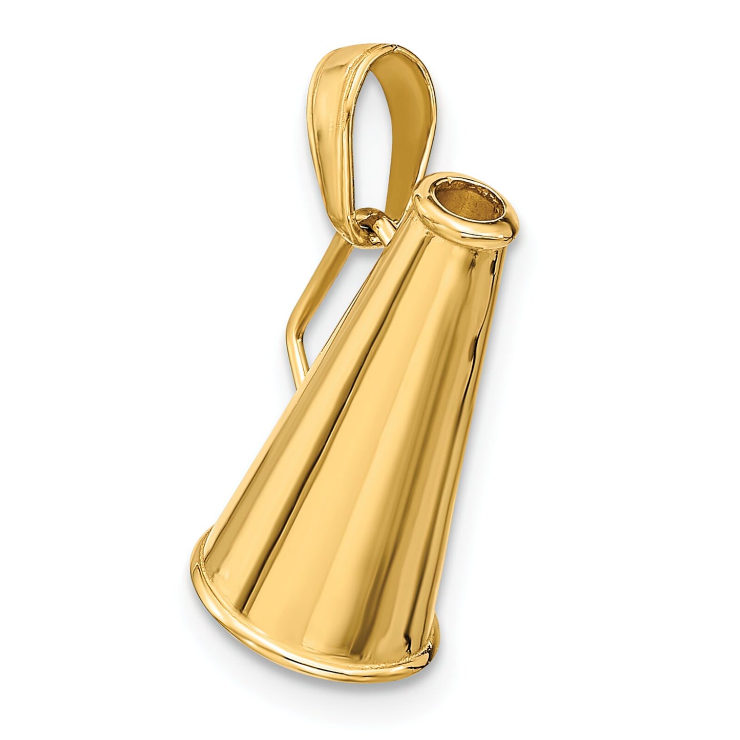 14K Gold 3D Megaphone Charm