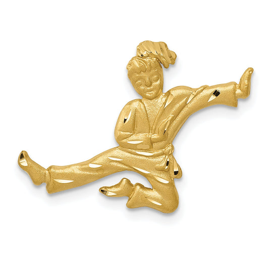 14K Gold Karate Girl Charm