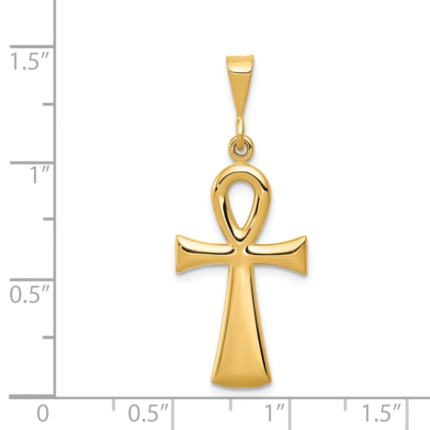 14K Gold Egyptian Ankh Pendant