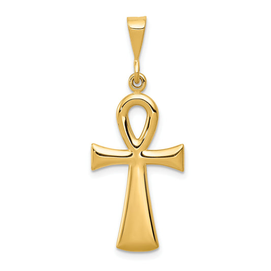 14K Gold Egyptian Ankh Pendant