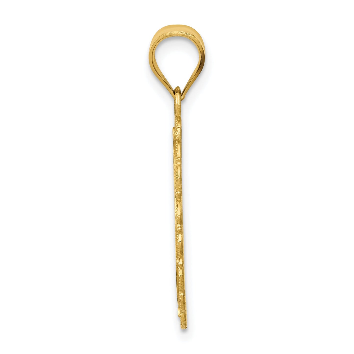 14K Gold Gemini Zodiac Oval Charm