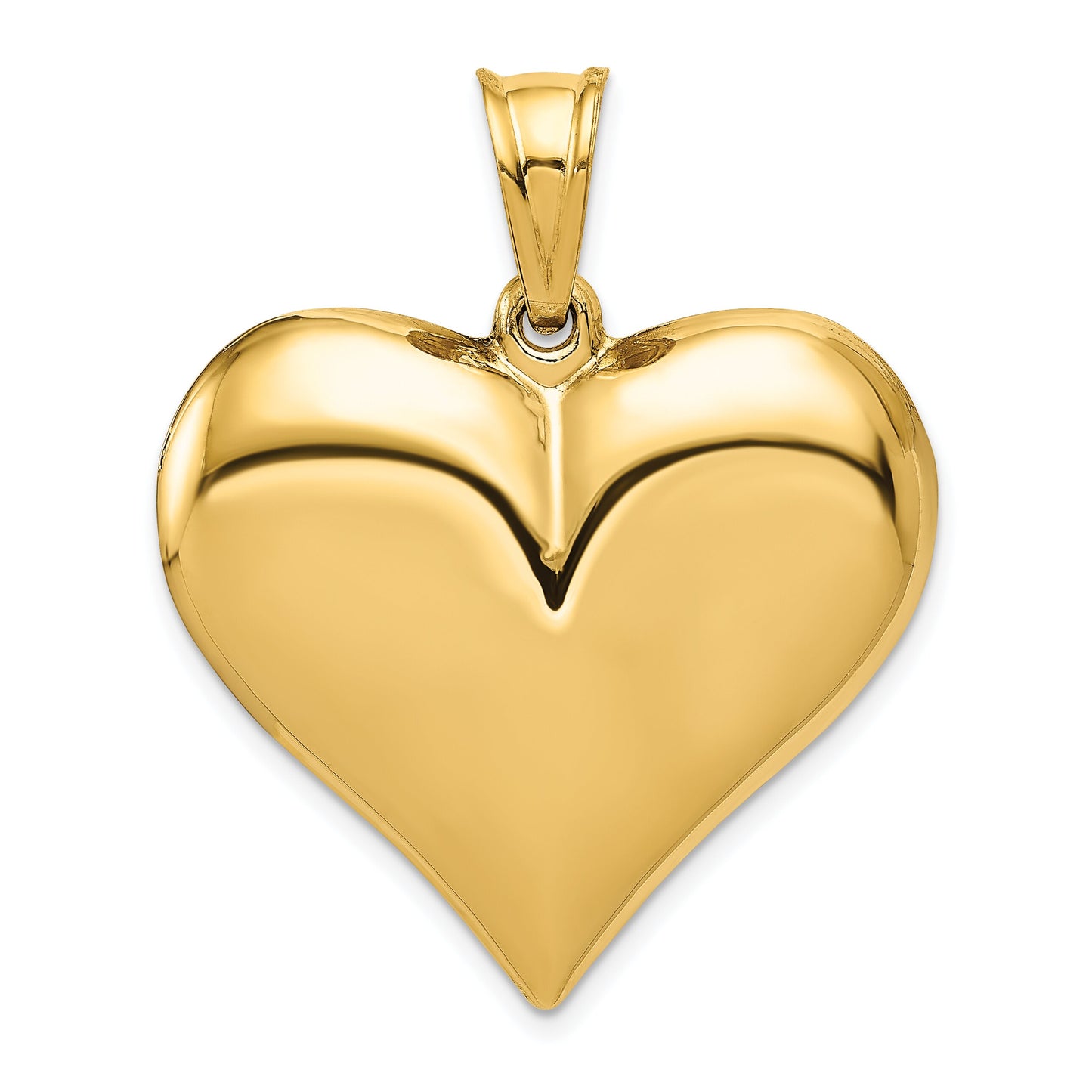 14K Gold Puffed Heart Charm