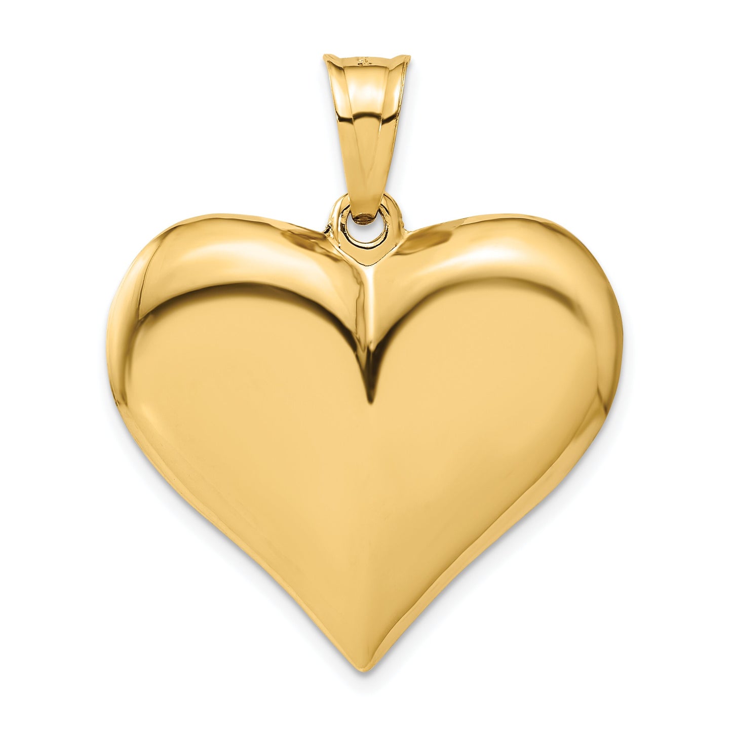 14K Gold Puffed Heart Charm
