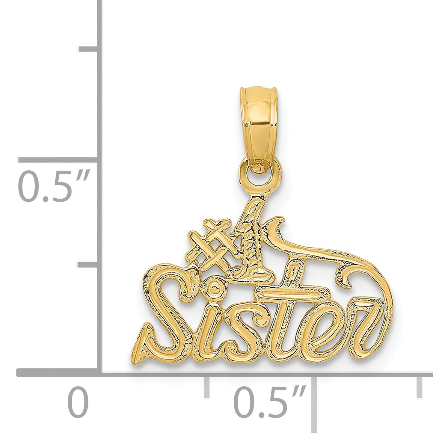 14K Gold #1 Sister Charm