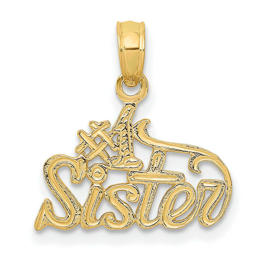 14K Gold #1 Sister Charm