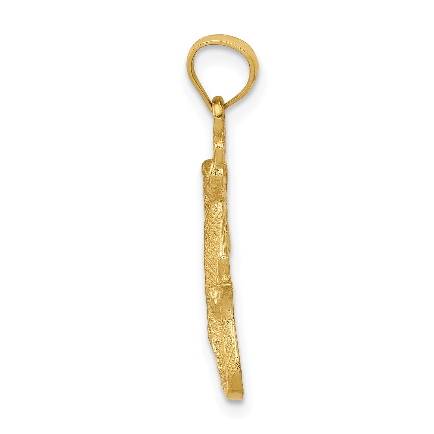 14K Gold Gecko Lizard Charm