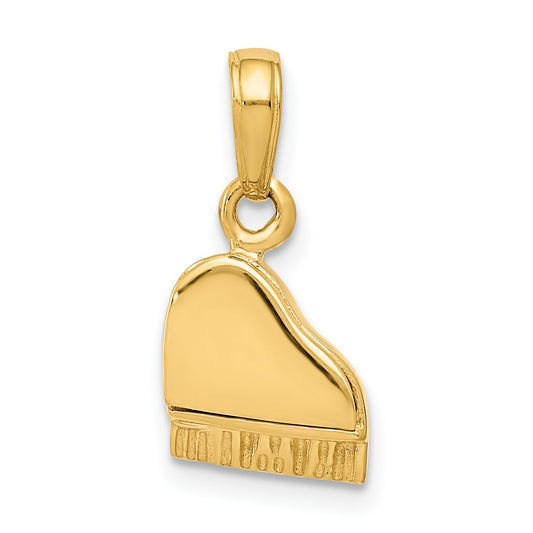 14K Gold 3D Piano Charm with Moveable Lid Charm