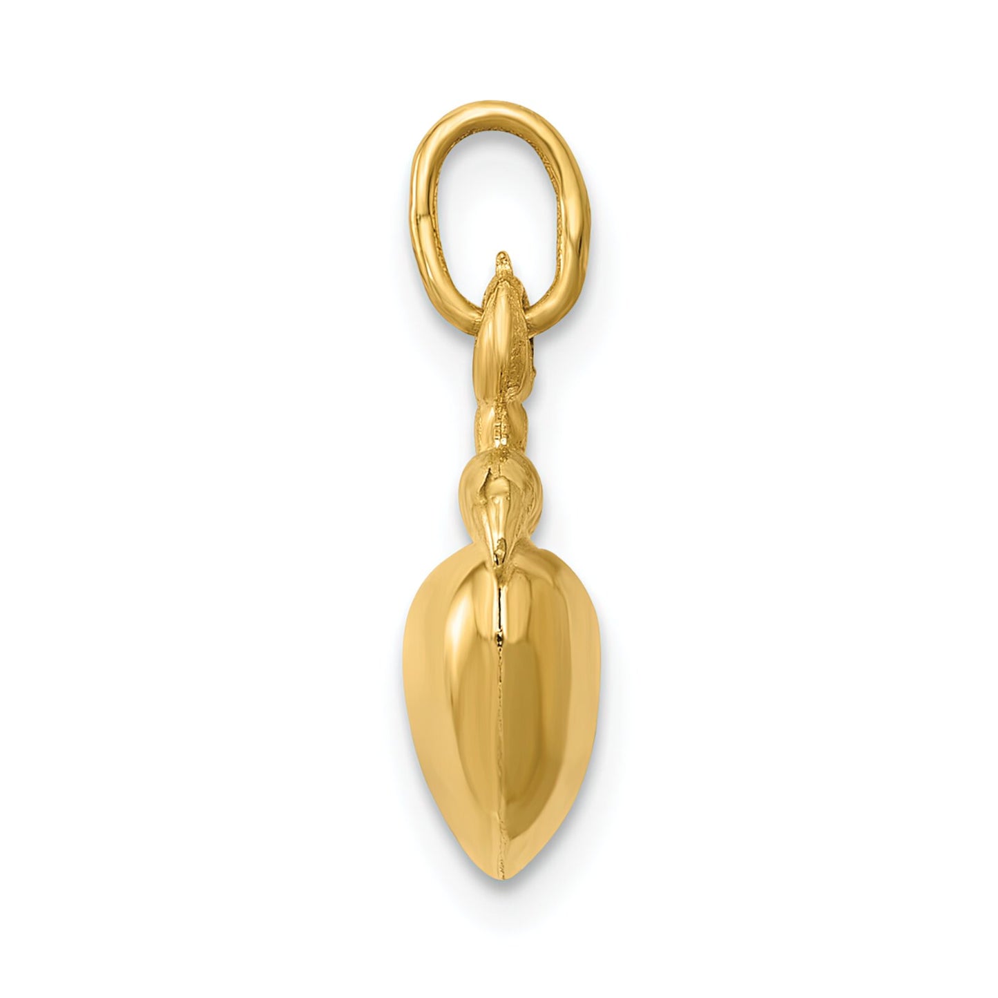 14K Gold 3D Apple Charm