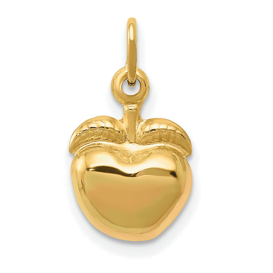 14K Gold 3D Apple Charm