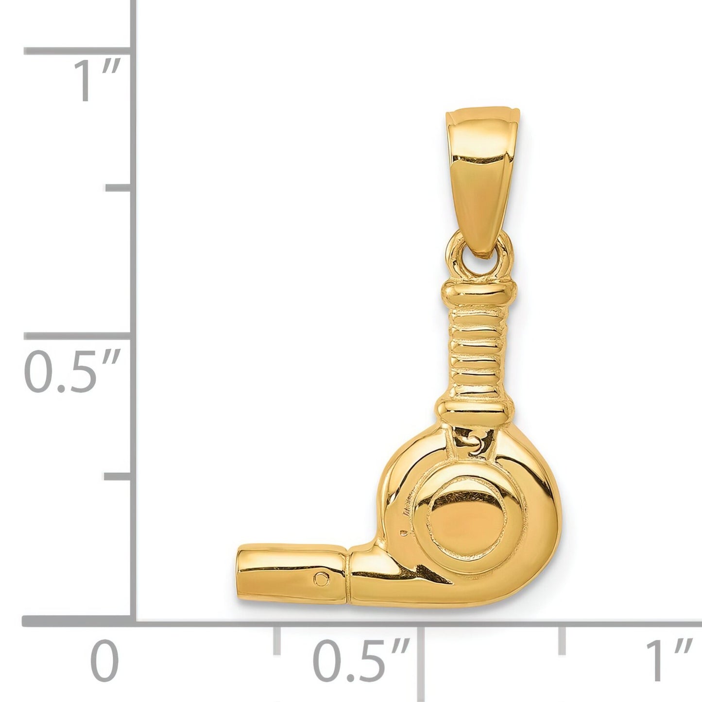 14K Gold 3D Blow Dryer Charm