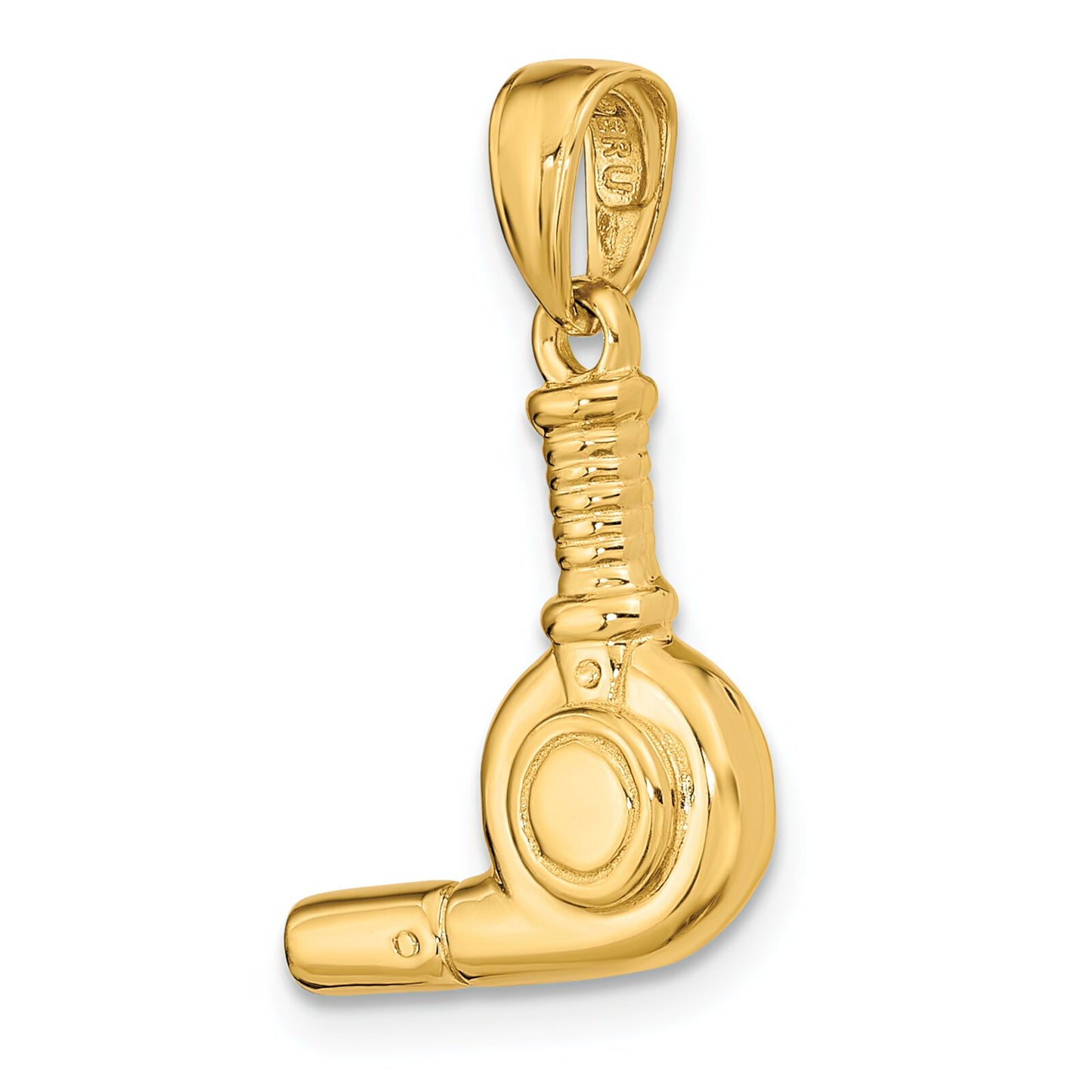 14K Gold 3D Blow Dryer Charm