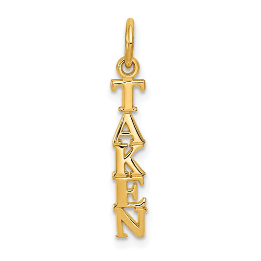 14K Gold Taken Charm