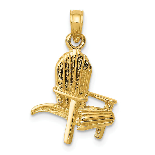 14K Gold Adirondack Beach Chair Charm