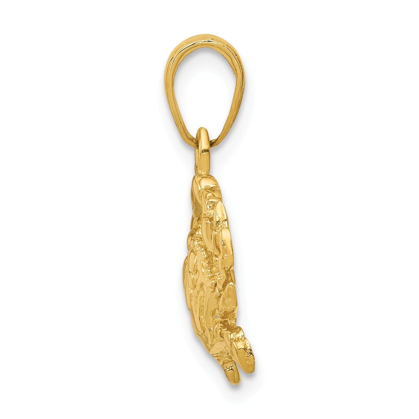 14K Gold Blue Crab Charm