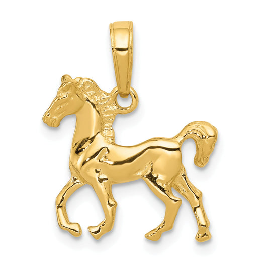 14K Gold Horse Charm