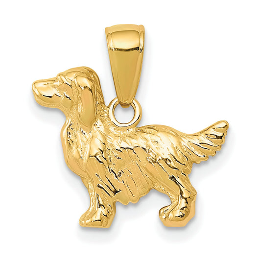 14K Gold Springer Spaniel Dog Charm