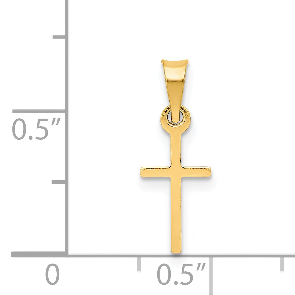 14K Gold Cross Charm