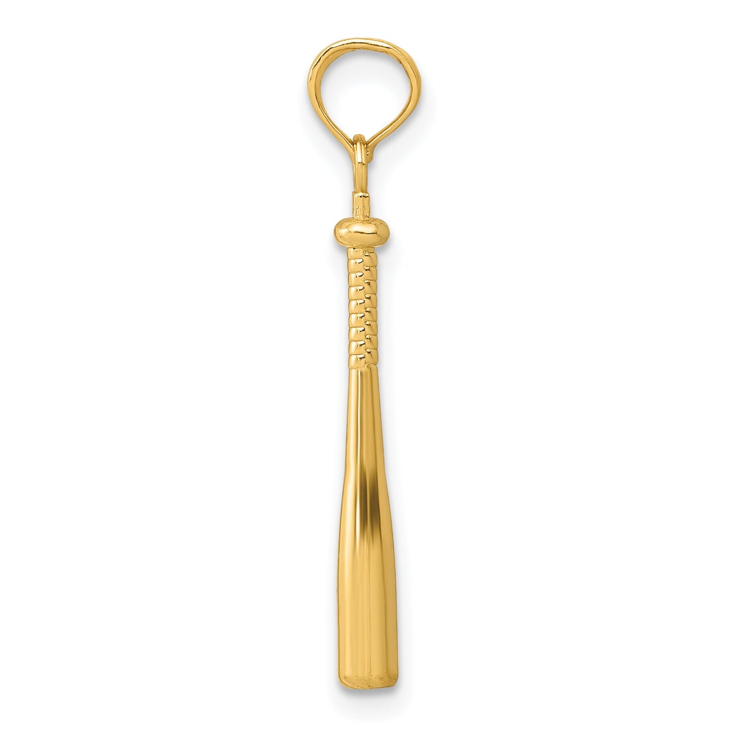 14K Gold 3D Baseball Bat Charm