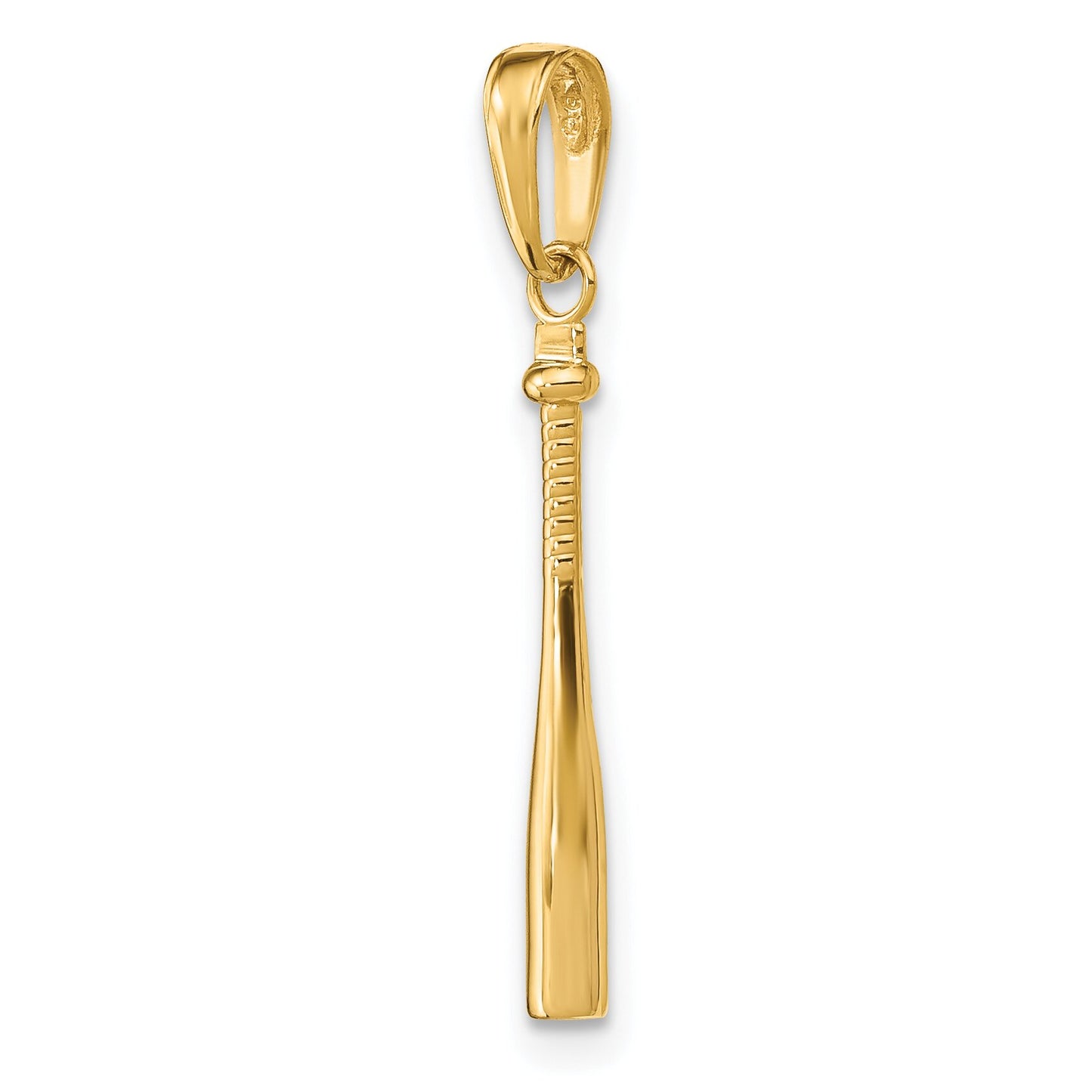 14K Gold 3D Baseball Bat Charm