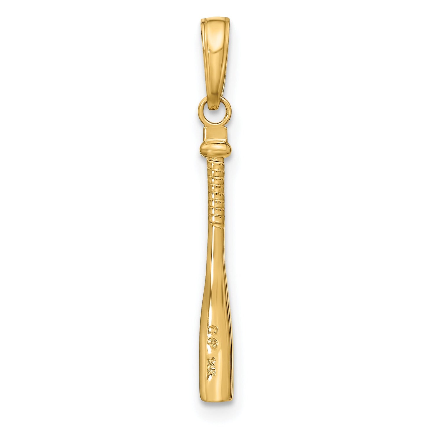 14K Gold 3D Baseball Bat Charm