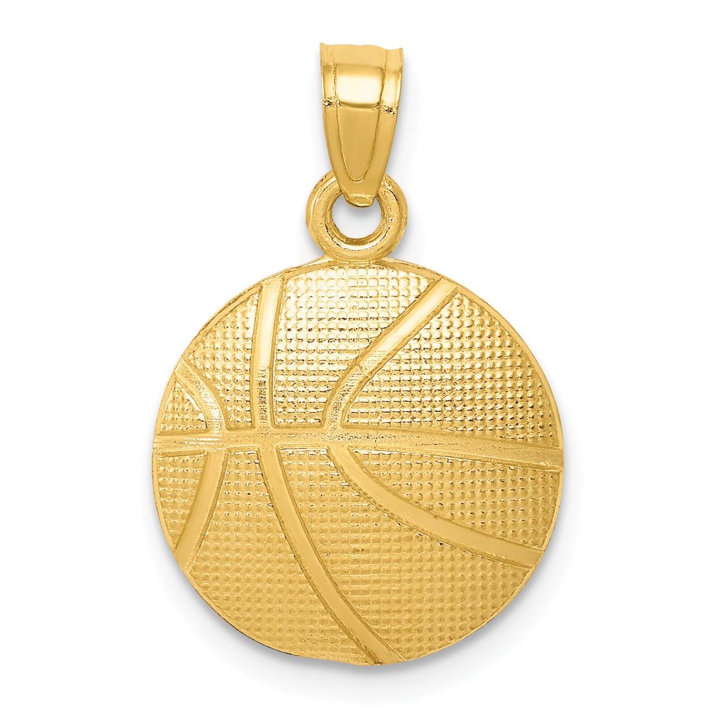 14K Gold Basketball Charm Sports Jewelry Pendant