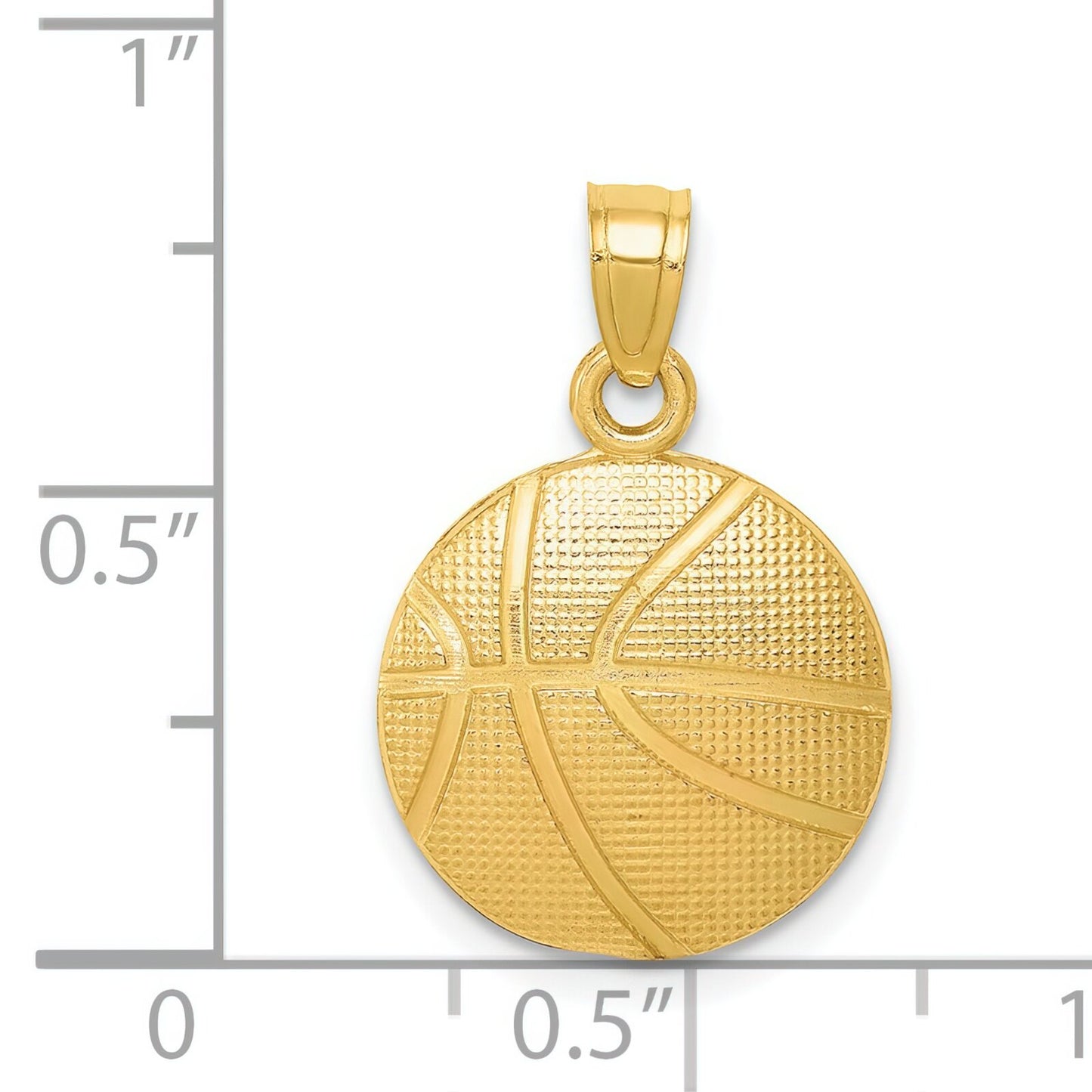 14K Gold Basketball Charm Sports Jewelry Pendant