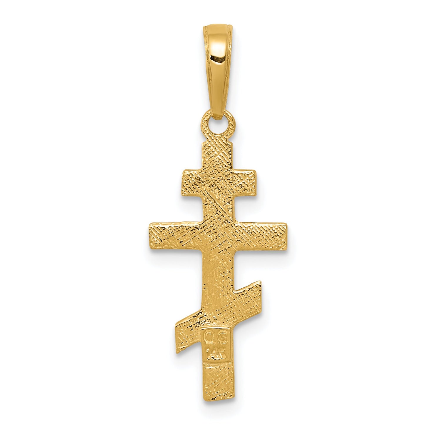 14K Gold Orthodox Cross Pendant