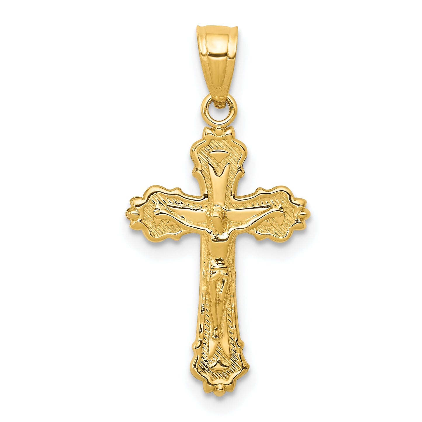 14K Gold Crucifix Pendant
