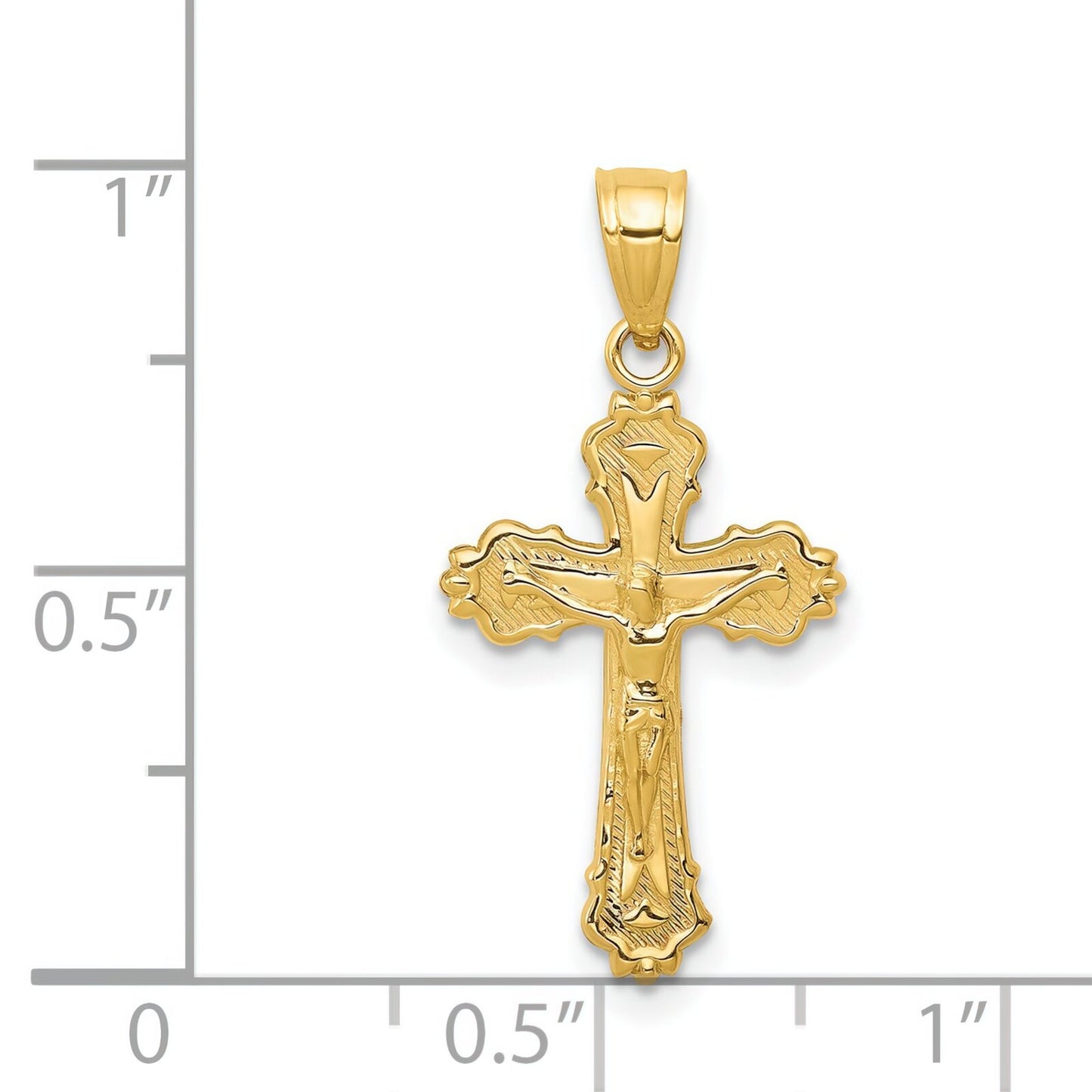14K Gold Crucifix Pendant