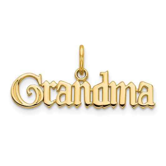 14K Gold Grandma Charm