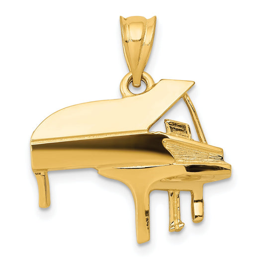 14K Gold Piano Charm