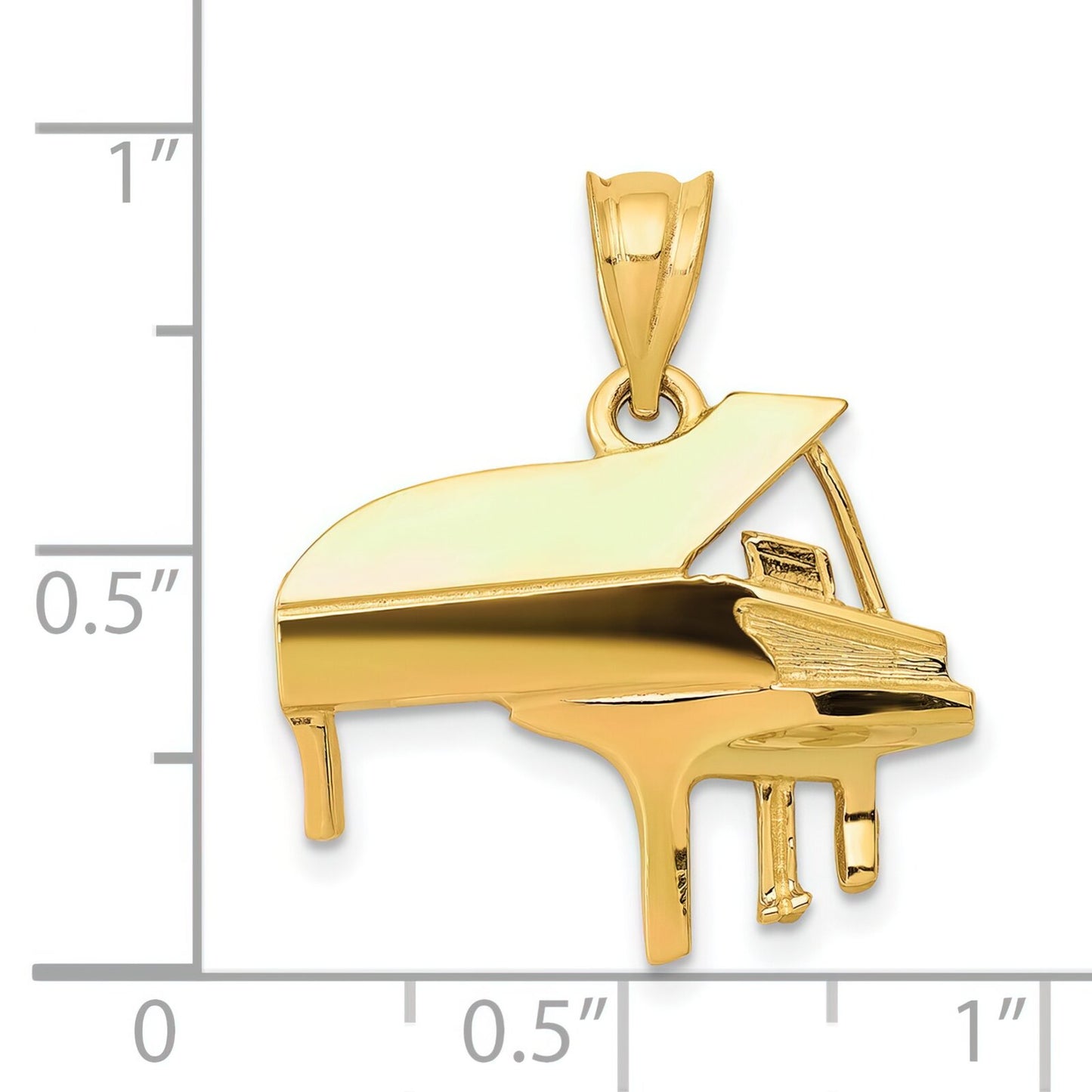 14K Gold Piano Charm
