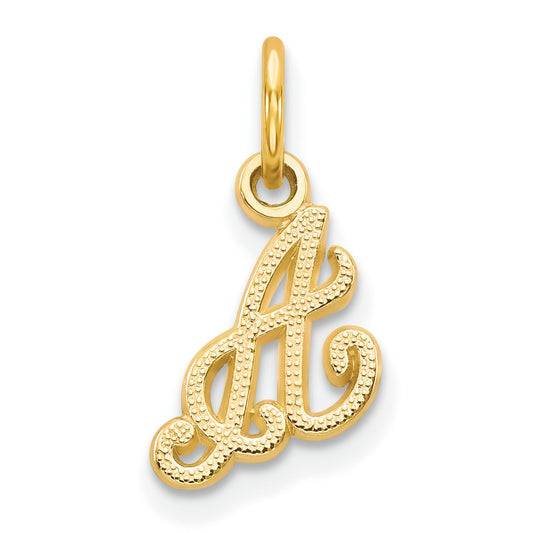 14K Gold Initial A Charm