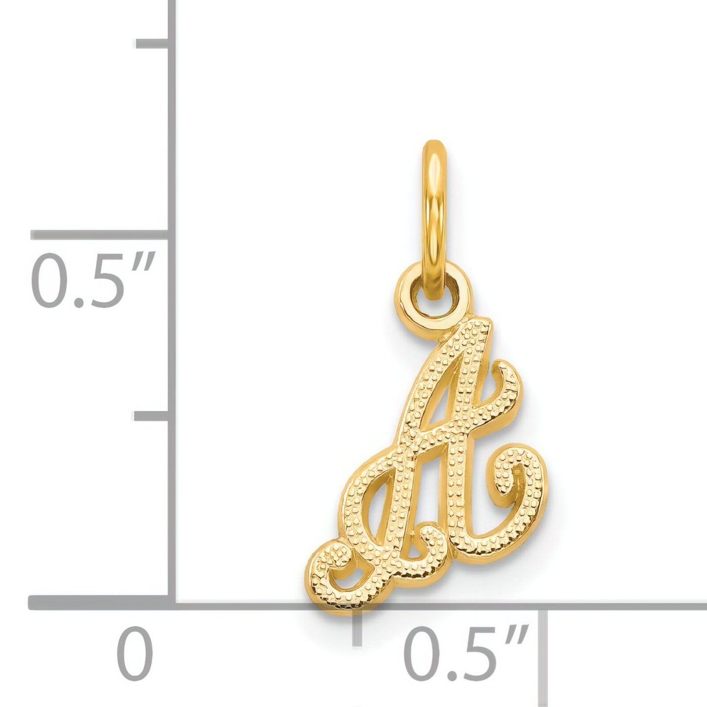 14K Gold Initial A Charm