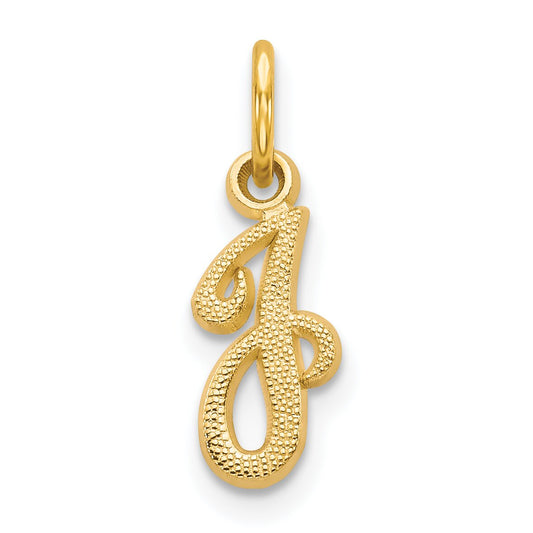 14K Gold Initial J Charm