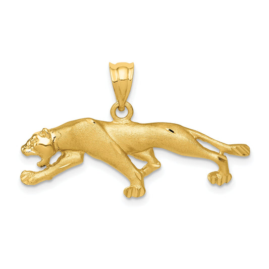 14K Gold Jaguar Pendant