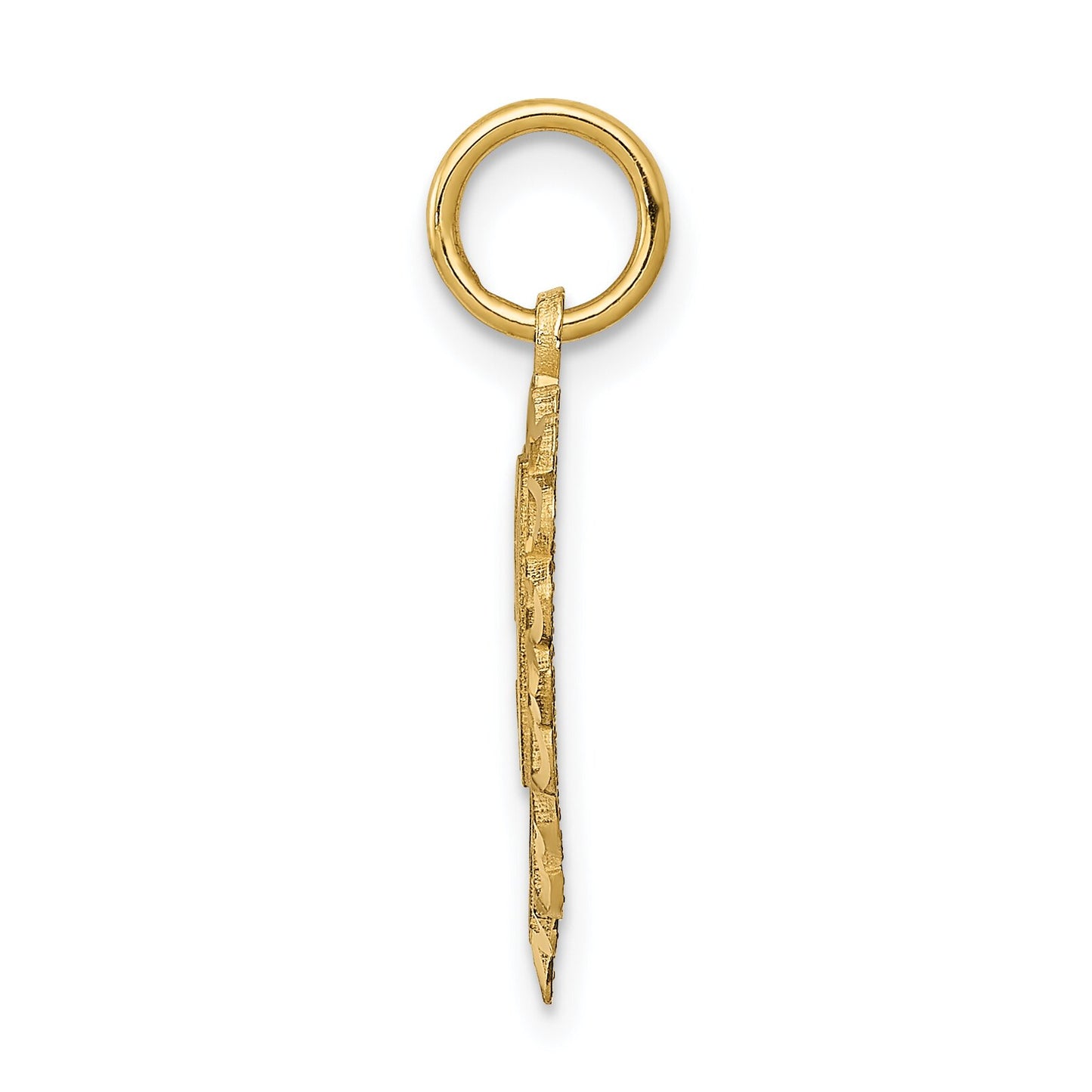 14K Gold 50 Heart Charm