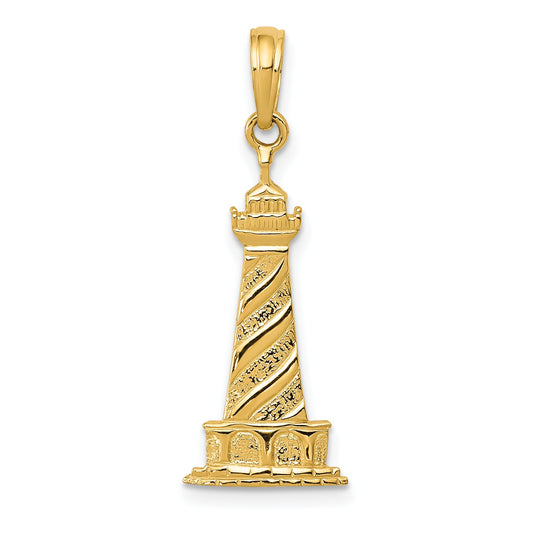 14K Gold Cape Hatteras Lighthouse Pendant