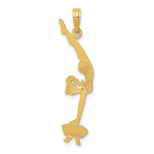 14K Gold Gymnast Pendant