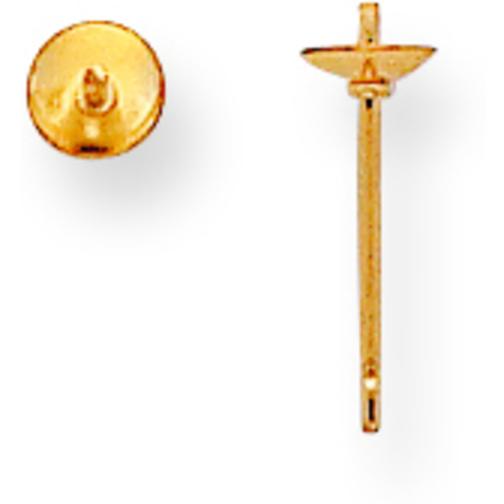 Gold Filled Pearl Stud Earring Setting 12Pcs