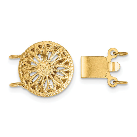 Gold Filled Filigree Pearl Clasp (2 or 3 Strands)