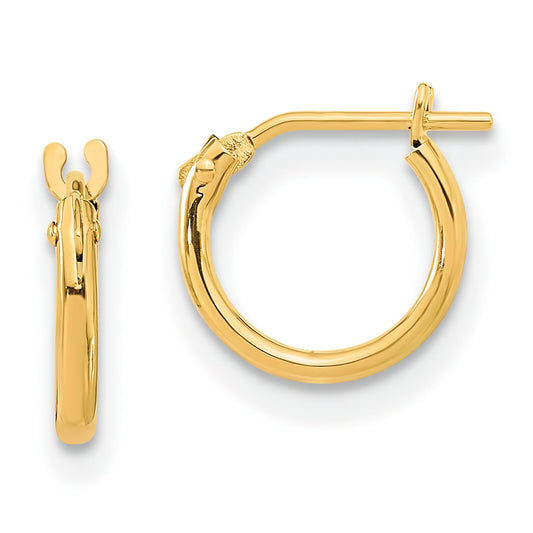 14K Gold Childrens Hoop Earrings