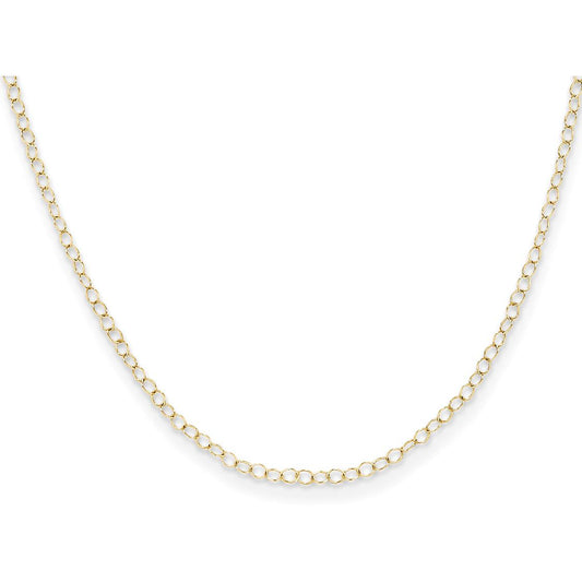 14K Gold Cable Chain Children's Necklace 15"