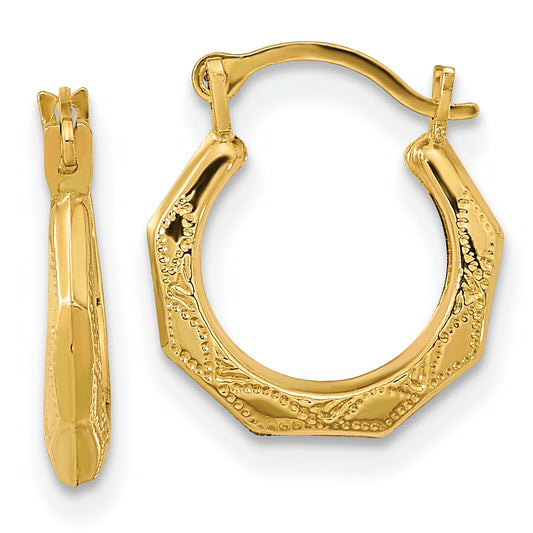 14K Gold Hoop Children's Earrings