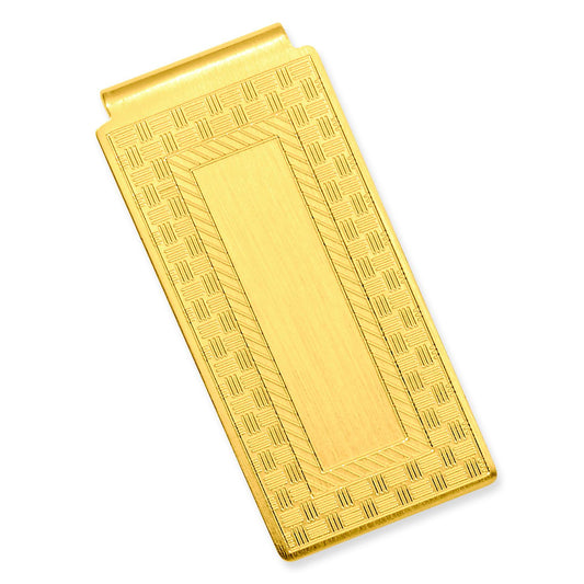 Gold Plated Rectangle Money Clip