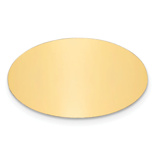 Brass Oval Engraving Plate 3/4"1 1/4"