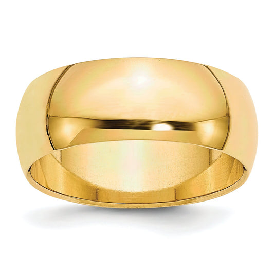 14K Gold Round Wedding Band