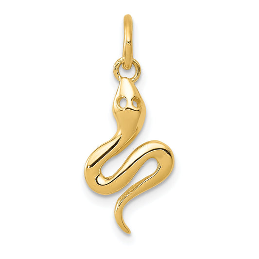 14K Gold Snake Charm